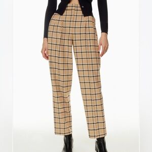 Wilfred Checkered Tan Women's Trousers Carrot Pant